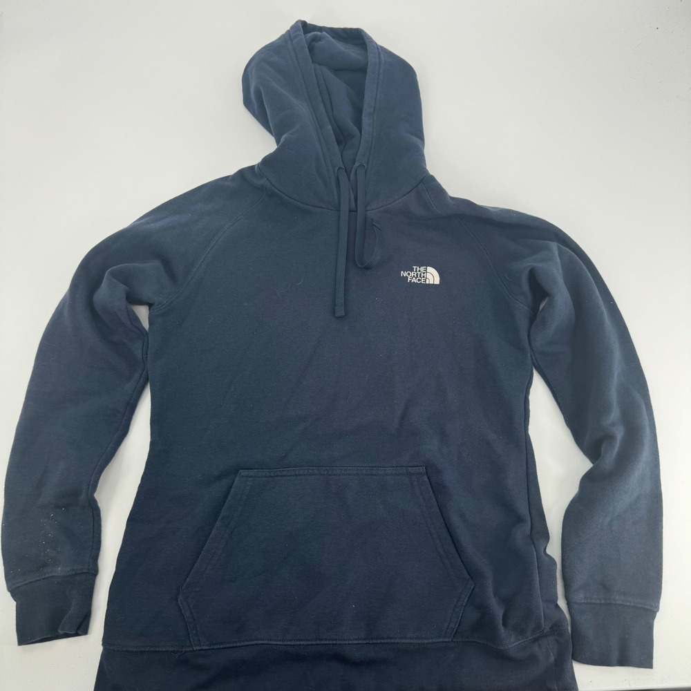 The North‎ Face Womens Pullover Hoodie Medium Blue Graphic Back